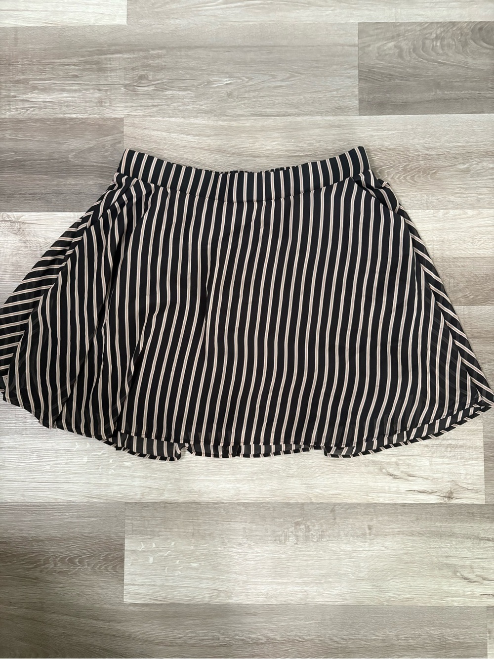 Slowly Torrid Black and White Vertical Stripe Skirt. Size 2